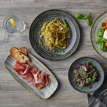 Homespun Stone Grey Chefs' Oblong Plate 29.8 x 15.3cm